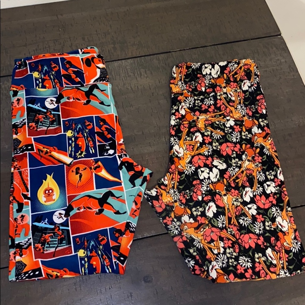 Disney LuLaRoe Incredibles & Bambi TC Leggings